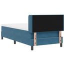 Box spring seng med hovedgærde Mørk blå 200 x 80 cm Fløjl