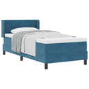 Box spring seng med hovedgærde Mørk blå 190 x 90 cm Fløjl