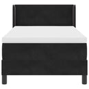 Box spring seng med hovedgærde Sort 200 x 100 cm Fløjl