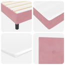 Box spring seng med hovedgærde Lyserød 200 x 100 cm Fløjl