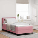 Box spring seng med hovedgærde Lyserød 200 x 100 cm Fløjl