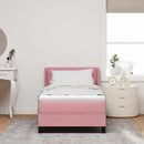 Box spring seng med hovedgærde Lyserød 200 x 100 cm Fløjl