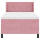 Box spring seng med hovedgærde Lyserød 200 x 100 cm Fløjl