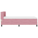 Box spring seng med hovedgærde Lyserød 200 x 100 cm Fløjl