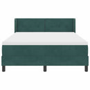 Box spring seng med hovedgærde Mørkegrøn 200 x 140 cm Fløjl