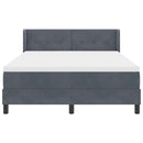 Box spring seng med hovedgærde Mørkegrå 200 x 160 cm Fløjl
