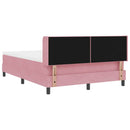 Box spring seng med hovedgærde Lyserød 200 x 160 cm Fløjl
