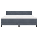 Box spring seng med hovedgærde Mørkegrå 200 x 180 cm Fløjl