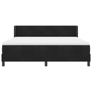 Box spring seng med hovedgærde Sort 200 x 180 cm Fløjl
