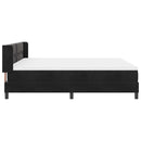 Box spring seng med hovedgærde Sort 200 x 180 cm Fløjl