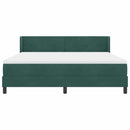 Box spring seng med hovedgærde Mørkegrøn 200 x 180 cm Fløjl
