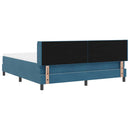 Box spring seng med hovedgærde Mørk blå 200 x 180 cm Fløjl