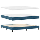 Box spring seng med hovedgærde Mørk blå 200 x 200 cm Fløjl