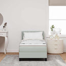 Box spring seng med hovedgærde Lysegrå 200 x 80 cm Fløjl