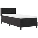 Box spring seng med hovedgærde Sort 200 x 80 cm Fløjl