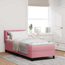 Box spring seng med hovedgærde Lyserød 200 x 80 cm Fløjl