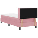 Box spring seng med hovedgærde Lyserød 200 x 80 cm Fløjl