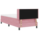 Box spring seng med hovedgærde Lyserød 190 x 90 cm Fløjl