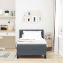 Box spring seng med hovedgærde Mørkegrå 200 x 100 cm Fløjl