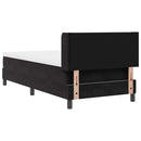 Box spring seng med hovedgærde Sort 200 x 100 cm Fløjl