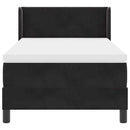 Box spring seng med hovedgærde Sort 200 x 100 cm Fløjl