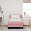 Box spring seng med hovedgærde Lyserød 200 x 100 cm Fløjl