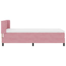 Box spring seng med hovedgærde Lyserød 200 x 100 cm Fløjl