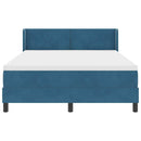 Box spring seng med hovedgærde Mørk blå 190 x 140 cm Fløjl