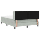 Box spring seng med hovedgærde Lysegrå 200 x 160 cm Fløjl