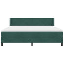 Box spring seng med hovedgærde Mørkegrøn 200 x 180 cm Fløjl
