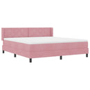 Box spring seng med hovedgærde Lyserød 200 x 180 cm Fløjl