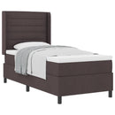 Box spring seng med pude Mørk Brun 200 x 80 cm Stof