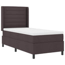 Box spring seng med pude Mørk Brun 200 x 80 cm Stof