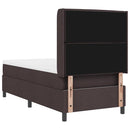 Box spring seng med pude Mørk Brun 200 x 80 cm Stof