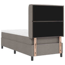 Box spring seng med pude Gråbrun 200 x 80 cm Stof