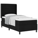 Box spring seng med madras Sort 200 x 100 cm Stof