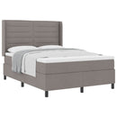 Box spring seng med madras Gråbrun 190 x 140 cm Stof