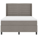 Box spring seng med pude Gråbrun 200 x 140 cm Stof