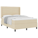 Box spring seng med madras Creme 200 x 140 cm Stof