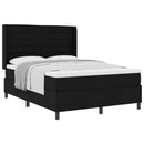 Box spring seng med madras Sort 200 x 160 cm Stof