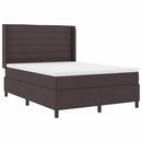 Box spring seng med madras Mørk Brun 200 x 160 cm Stof