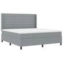 Box spring seng med pude Lysegrå 200 x 180 cm Stof