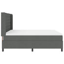 Box spring seng med pude Mørkegrå 200 x 180 cm Stof