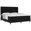 Box spring seng med madras Sort 200 x 180 cm Stof