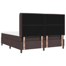 Box spring seng med pude Mørk Brun 200 x 180 cm Stof