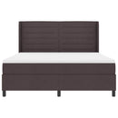 Box spring seng med pude Mørk Brun 200 x 180 cm Stof
