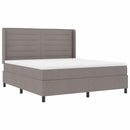 Box spring seng med pude Gråbrun 200 x 180 cm Stof