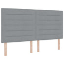 Box spring seng med pude Lysegrå 200 x 200 cm Stof
