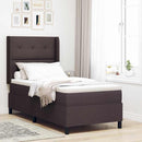 Box spring seng med pude Mørk Brun 190 x 90 cm Stof