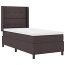 Box spring seng med pude Mørk Brun 190 x 90 cm Stof